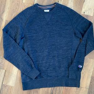 Champion Crew Neck Long Sleeve Pullover Blue Sweater Size Medium